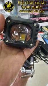 Đèn trợ sáng vuông siêu sáng 12v-80v chống nước 2 màu pha cos dễ lắp đặt