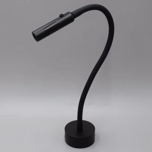 JOYINLED Gooseneck LED Reading Wall Lamp Black White Flexible Adjustable Wall MountBedroom Bedside Headboard Desk Led Wall Light