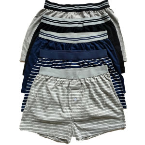 Youyilu Polyester Cotton High Waist Front Open Loose Loose Type Plus Size Men Boxer Inner Underpants 7-312