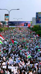 Bendera Palestina Jumbo ukuran 100x150 Bendera Palestina Ukuran Kecil 40x60 Bendera Palestina Ukuran Sedang 60x90