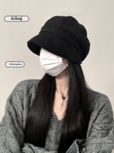 Cgediao | Face-Slimming Daily Wear Beret/Fisherman Hat For Large Head Black