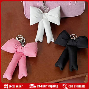Bowknot Pendant Charm Keychain Portable Accessory for Phones Bag and Key Stylish Bowknot Pendant Keyrings Beautiful Bag Hangings Decoration Sweet Bow Keyring Trendy 3D Bowknot Keychain For Girls Fashion Bag Pendant Backpack Hanging Decoration Couple Gifts