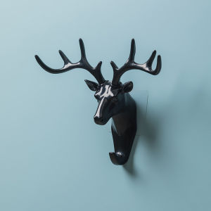 Móc Treo Tường Hình Ngà Hươu Không Để Lại Dấu Vết Móc Khóa Dán Chắc Chắn Dụng Cụ Lưu Trữ Gia Đình Bằng Nhựa Chịu Lực Nặng Tối Đa 10kg