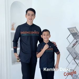 KHOIRUMMAH Kemko Jersey Couple Full Print - Kemeja Koko Ayah Dan Anak - Koko Pria - All Varian
