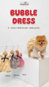 POMAPOO - Baju Kucing dan Baju Anjing Bubble Dress