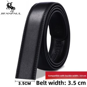 Pierced Leather Belt with Smooth Buckle