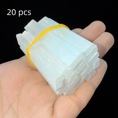 5/10/20pcs Selenite Stick ChipsCrystal SticksGypsum WandsWhite Gypsum Quartz Mineral Points for MeditationDecorative Display