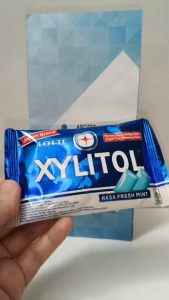 LOTTE XYLITOL RASA FRESH MINT ISI 8 Butir Permen Karet Bebas Gula
