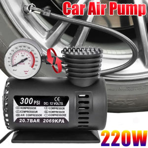 220W Car Inflatable Pump Train Head Tire Inflator 12V Micro Electric Air Inflation Pump 300PSI Air Compressor Auto Repair Tools