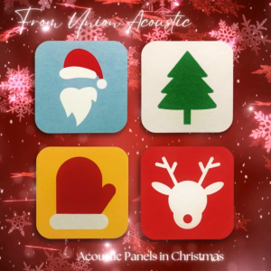 [SG SELLER] Acoustic Panels - Special Christmas Designs with Self-adhesive for Soundproof Echo absorption Home Office