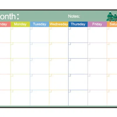 A3 Magnetic Monthly Weekly Planning Whiteboard