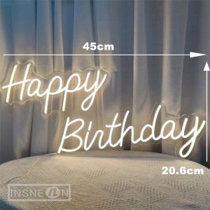 Happy Birthday Neon Sign LED Birthday Party Wall Decor Room Decor LED Light Signs Neon Lights Home Decoration Lamp USB-powered