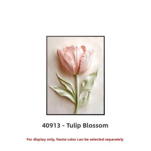 YASISHA | Waterproof Bathroom Decorative Wall Art Tulip Luxury Toilet Above No Drill