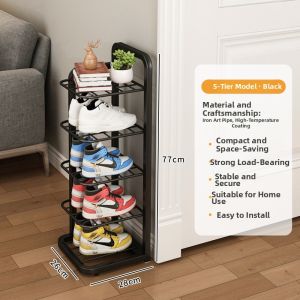 Simple Iron Shoe Rack Household Dustproof Economical Corner Suitable