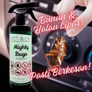 PestOff Mighty Bugs Spray for Car Cockroach Control 16.9 oz (500 ml)