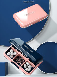 Portable Mini Medicine Box Sealed Moisture Proof Travel Friendly Week Long Dose Splitter Compact Drug Storage Organizer