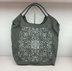 Japanese Style Ball Chain HANAFUJI Embroider Shopping Bag Niche Style Nylon Handbag Eco-friendly Bag New Arrival Cloth Bag Embroider
