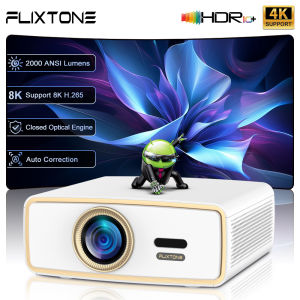 Flixtone E900 MINI Youth Portable Full HD Projector Video HDR10 2G 32G 2000 ANSI Android Home Theater Cinema Beamer