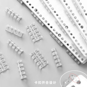 5-Hole Split Binding Strip Plastic Clip A5B5 Loose-Leaf Binder Ring 26/20-Hole Notebook Removable Buckle without Blocking Hands