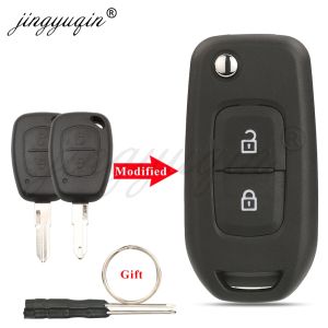 jingyuqin Modified Flip Remote Car Key Shell For Renault Kangoo Trafic Master Nissan Interstar Opel VAuxhall Movano Vivaro 2002+
