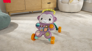 [ONLINE EXCLUSIVE] Fisher-Price Purple Monkey Walker Baby Learning Toy With Music & Lights (JFD92)