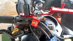 บาร์จับมอเตอร์ไซค์ Mount Extender บาร์เสริมสั้น สำหรับติดก้านกระจก มาพร้อมสกรู