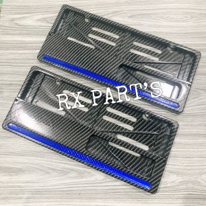 Rumah plat nomor / cover nopol carbon karbon dengan lis nyala BIRU bisa untuk semua motor  Barang sesuai dengan yang ada di foto