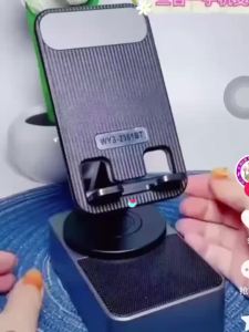 BlueTooth Speaker With Phone Stand 5 In 1 Mobile Phone Holder 360° Stand Base 5000mAh