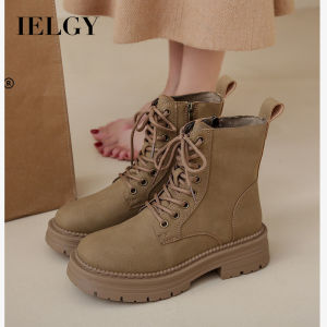 IELGY Fashion Versatile Yellow Martin Boots Womens 2024 UK Platform Boots