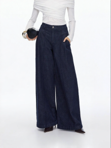 Vero Moda | Summer New Solid Color Versatile Loose Slim Wide Leg Jeans