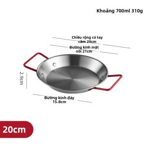 Onlycook | Nồi nấu hải sản không dính bằng thép không gỉ cho paella
