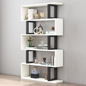 Living Room Office Bookshelf Display Stand Simple Design Storage Rack Partition Wall Shelf Durable Artificial Board Material