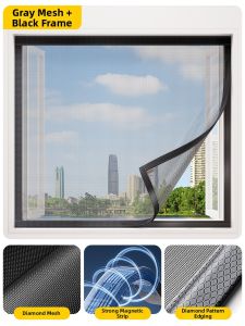 ZTION | Durable Magnetic Window Screen Self-Installation Mosquito Protection