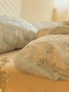 Retro Country Floral Cotton Duvet Cover Set Single Person 1.2m Dormitory Pure Cotton Quilt Cover Double Size 1.8m