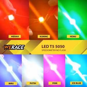 WERACE LED T5 5050 Lampu Speedo Speedometer No Flash Tidak Kedip