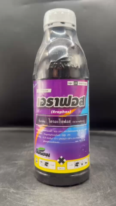 เอราฟอส ขนาด 1 ลิตร ไตรอะโซฟอส 40% ทดแทนสารคลอไพริฟอส 3 สัมผัส กับ 2 ทาง กินตาย สัมผัสตาย ไอระเหย ฉีดผ่าดอกได้ และกำจัดหนอน