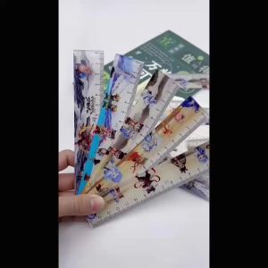 新款哪吒2尺子卡通直尺亚克力可爱中小学生专用直尺学习奖励礼品New Nezha 2 ruler cartoon ruler acrylic cute straight ruler for primary and secondary school students learning reward gift
