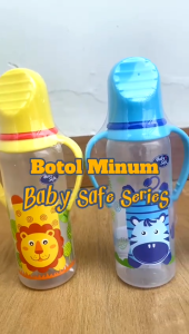 Baby Safe Regular Bottle 250 ML JS005 Botol Susu Bayi Dengan Pegangan Karakter Animal