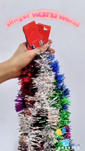 Slinger / tinsel / hiasan natal / parcel / slinger rumbai warna silver