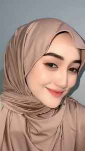 Others Kerudung pashmina kaos Jersey Meleyot jilbab Pashmina panjang 180x60 cm Kerudung viral tiktok 2023