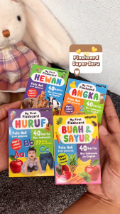 My First Flashcard Hewan Buah Sayur Huruf Angka (40 kartu - real pictures) - kartu edukasi bayi pintar