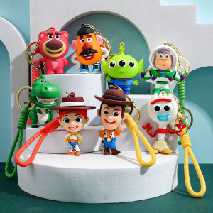 Bandai | 1 Pc Keychain Toy Story 5 Action Figures Woody Buzz Lightyear Jessie Camera Computer PVC Model Collection Gift Toy