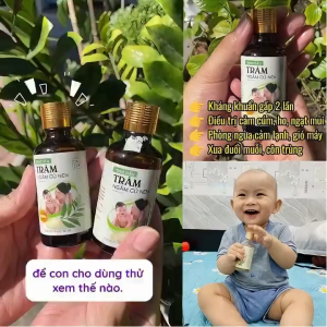 Tinh dầu tràm ngâm củ nén Mệ Đoan giữ ấm kháng khuẩn đuổi muỗi giữ ấm 50ml