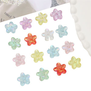 10ชิ้น16X15มม. อะคริลิคสีสันสดใสดอกพีชเสน่ห์ลูกปัดสำหรับทำเครื่องประดับสร้อยคอ DIY สร้อยข้อมือเครื่องประดับต่างหู