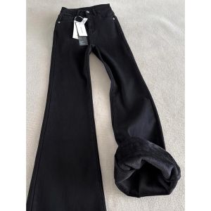 Y2K Loose Jeans Women Casual Trousers Baggy Denim Pants for Ladies Soft Stretch Waist Winter Thermal Fleece Lined Comfort Fit