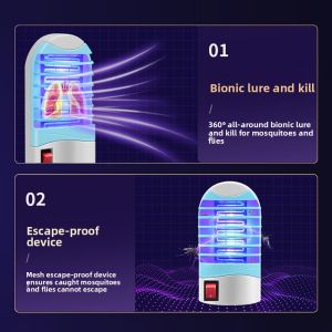 MONLEYTA | Indoor Mosquito Killer Lamp UV Light Trap Baby And Pregnant Women Safe Electric Shock Principle Bedroom 20-50 Square Meters