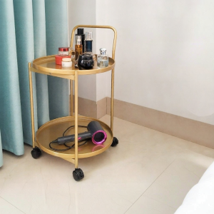 Portable Metal Side Table Trolley