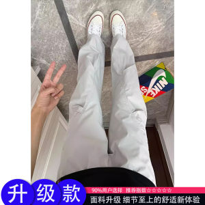 Quần Ống Loe American Ice Silk Cho Nam Mùa Hè Mỏng Quần Dài Ống Đứng Quần Thể Thao Quần Dài Thường Ngày Quần Dài Ống Rộng