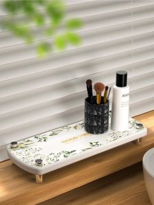 Khăn Thấm Nước Lõi Ngọc Trai Sang Trọng Nhẹ Cho Phòng Tắm Giá Để Đồ Gốm Sứ Chống Trượt Khăn Thấm Nước Dùng Để Đánh Răng