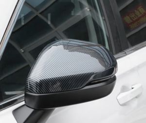 Honda HRV HR-V RV 2022-2025+ Side Mirror Protector Cover Carbon Trim&Glossy Black